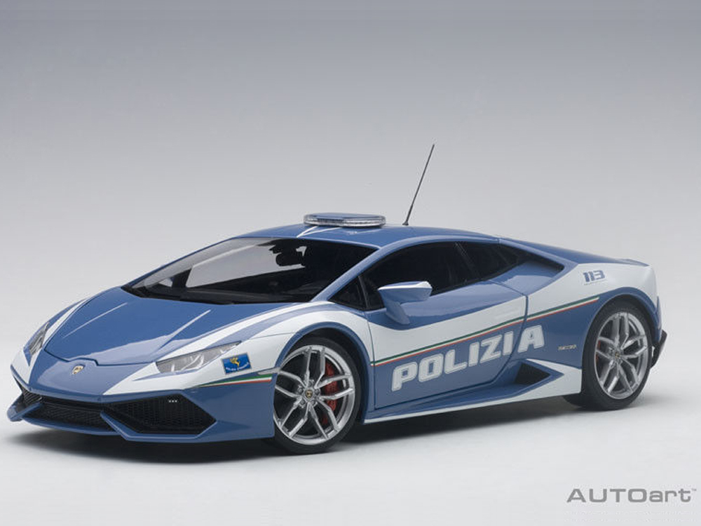 AUTOart 74609 Lamborghini Huracan LP-610 Police Car 1:18 Blue