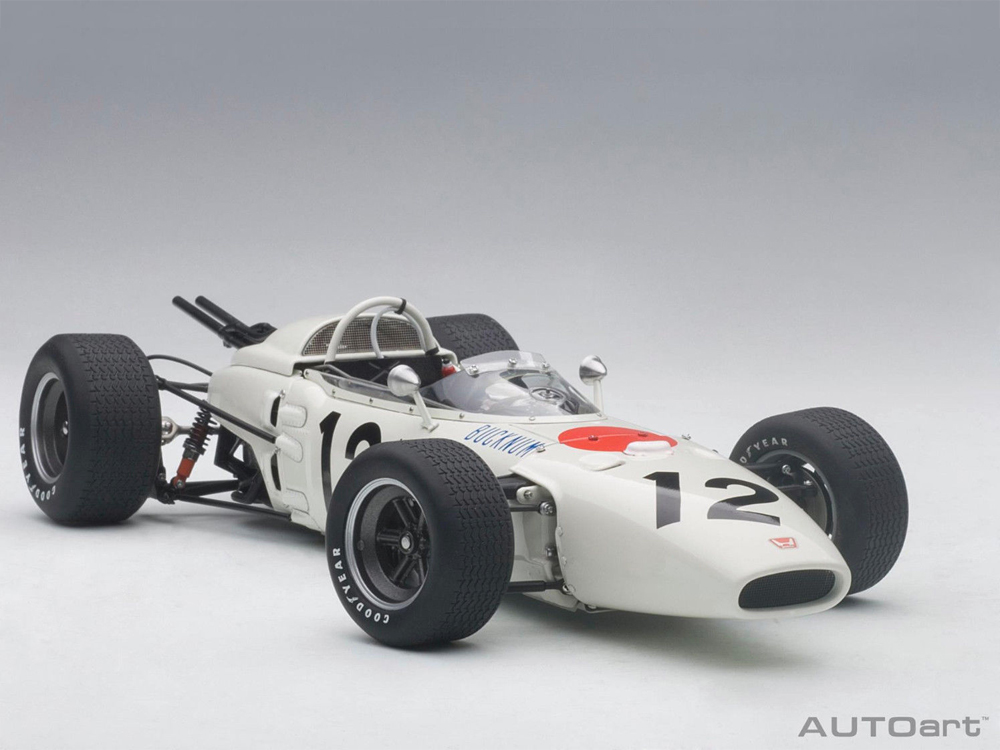 AUTOart 86598 Honda RA272 F1 Grand Prix Mexico 1965 Ronnie Bucknum #12 1:18 White