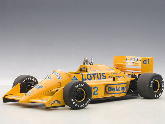 AUTOart 88727 Lotus 99T Honda F1 Japanese GP 1987 A. Senna #12 1:18 Yellow