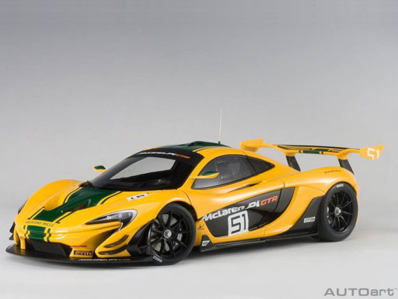 AUTOart 81544 McLaren P1 GTR #51 Geneva Motor Show 2015 1:18 Yellow