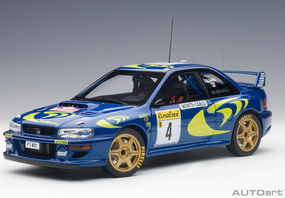 AUTOart 89791 2015 Subaru Impreza WRC 1997 #4 Rally Of Monte Carlo 1:18 Piero Liatti / Fabriziapons Blue