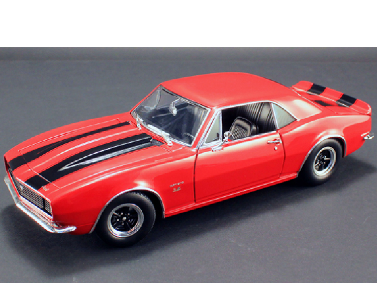 Acme A1805711 1967 Chevrolet Camaro 427 1:18 Red with Black Stripes