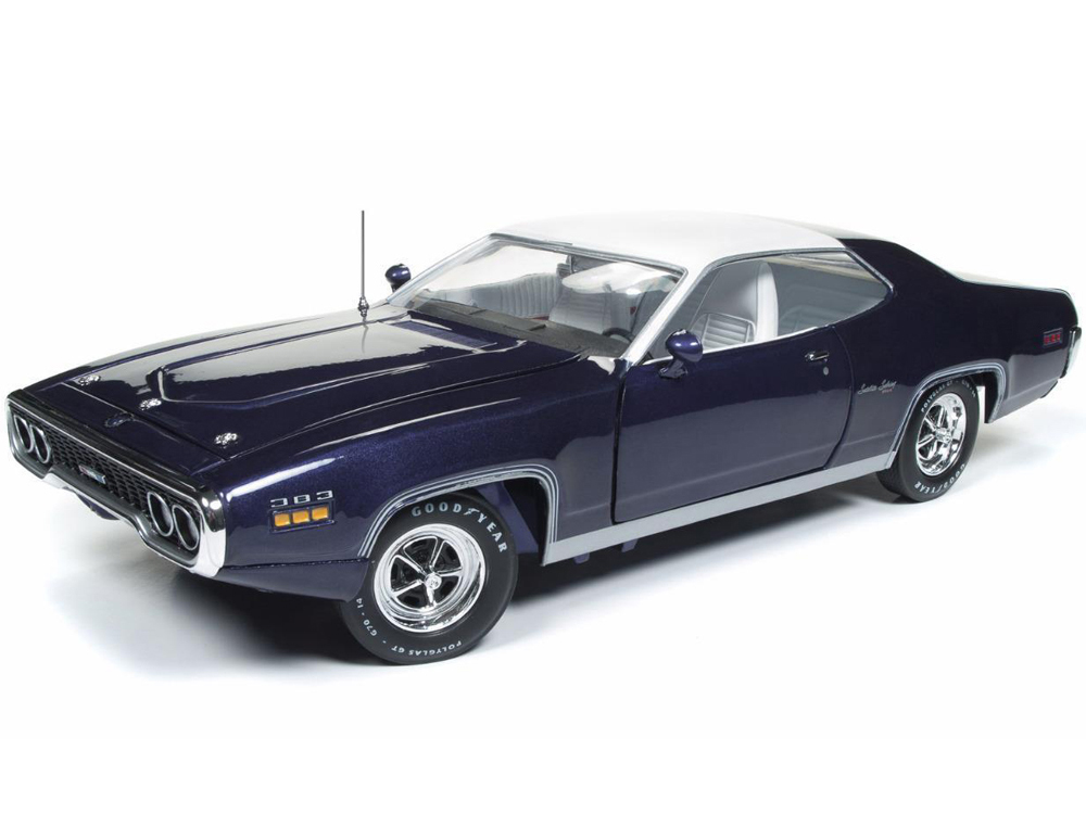 Autoworld Amm1146 1971 Plymouth Satellite Sebring Plus 1:18 Purple with White Top
