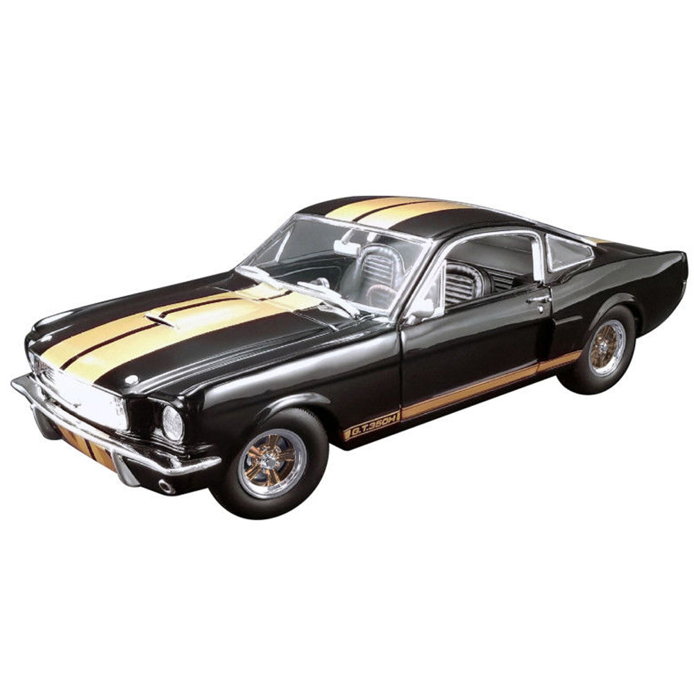 Acme A1801827 1966 Shelby GT 350H Street Version 1:18 Black with Gold Stripes