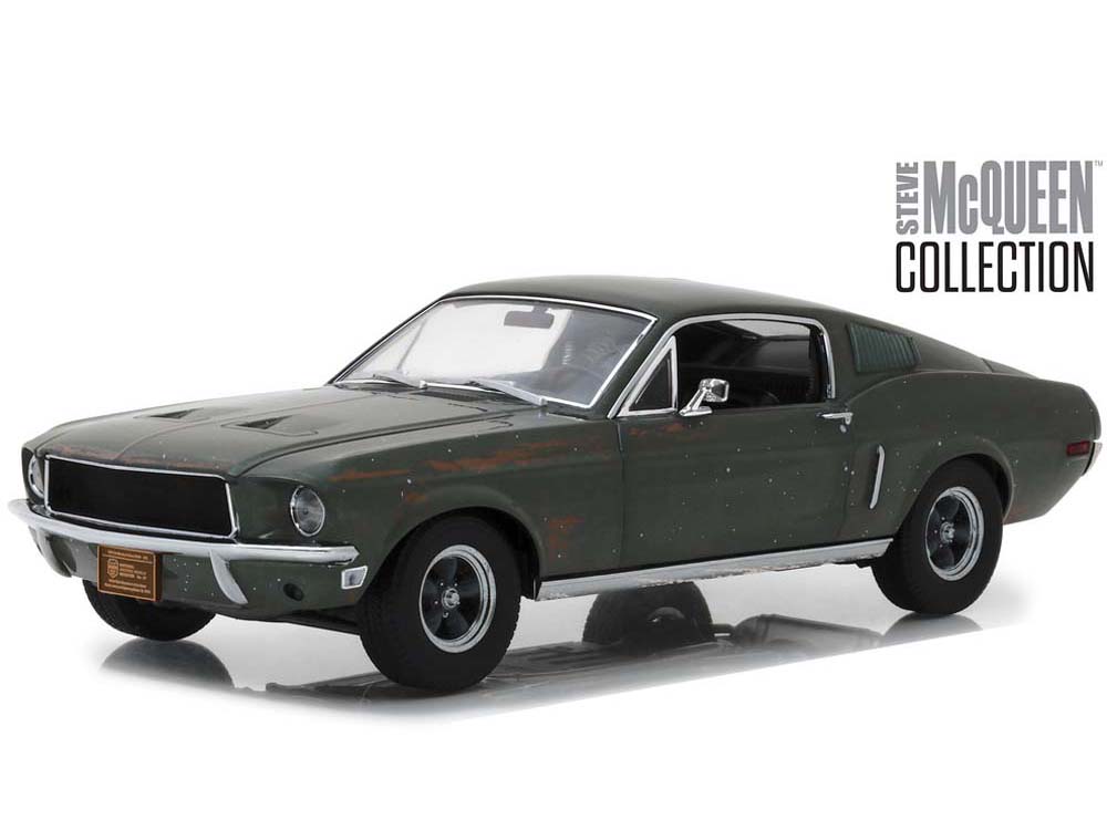 Greenlight 13523 Steve McQueen Collection 1968 Ford Mustang Gt Fastback 1:18 Unrestored Green