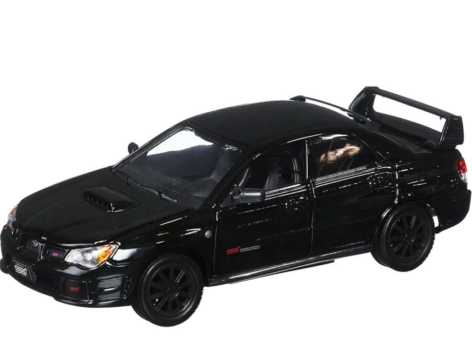 Motormax 73330 Subaru Impreza WRX STi 1:24 Black with Black Wheels