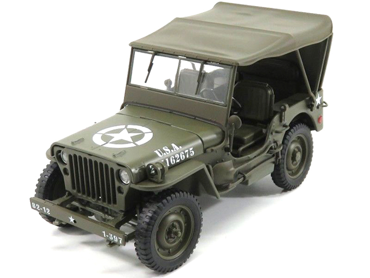 Welly 18055 Jeep Willys U.S. Army with Soft Top 1:18 Green