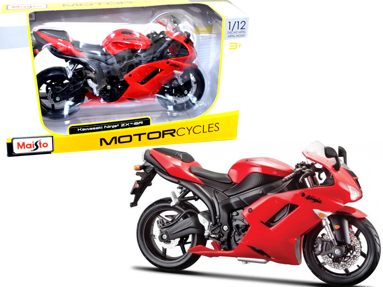 Duke Bowling krave 1/12 Maisto Kawasaki Ninja ZX-6R Bike Motorcycle Model RED 20-07118 Diecast  & Toy Vehicles Contemporary Manufacture Other Vehicles