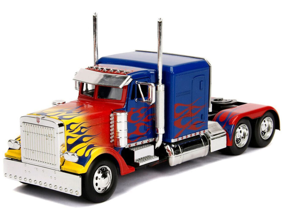 Jada 30446 Hollywood Rides Transformers 1:24 Optimus Prime Blue with Flames