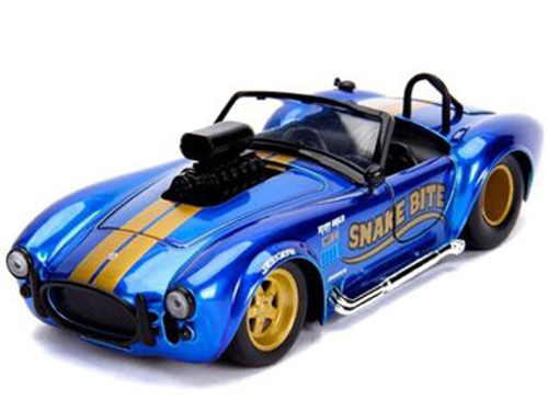 Jada 30706 Bigtime Muscle 1965 Shelby Cobra 427 S/C with Blower Engine 1:24 Candy Blue