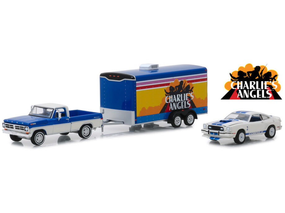 Greenlight 31070 A Hitch & Tow Charlie's Angels Ford F-100 & Ford Mustang 1:64 Set