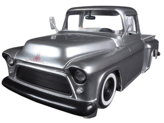 Jada 97230 Just Trucks with Extra Wheels 1:24 1955 Chevrolet Stepside Pickup Truck Silver