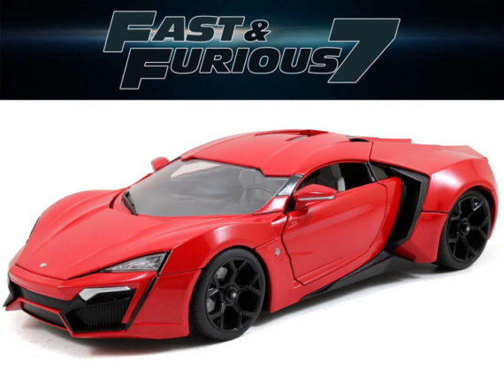 Jada 64018 W4 The Fast and Furious Lykan Hypersport Supercar 1:18 Red