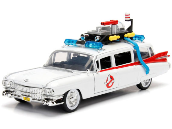Jada 99731 Hollywood Rides Ghostbusters Ecto 1 1959 Cadillac Ambulance 1:24 White