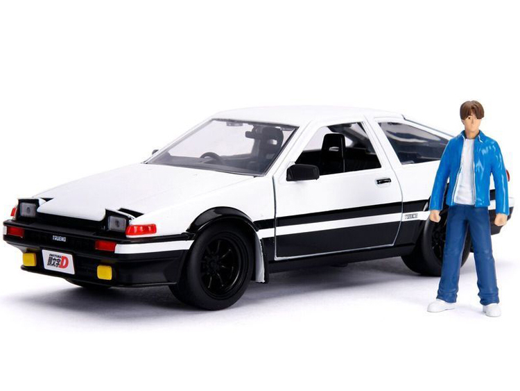Jada 99733 Hollywood Rides Initial D First Stage Toyota Trueno AE 86 1:24 with Takumi Figure