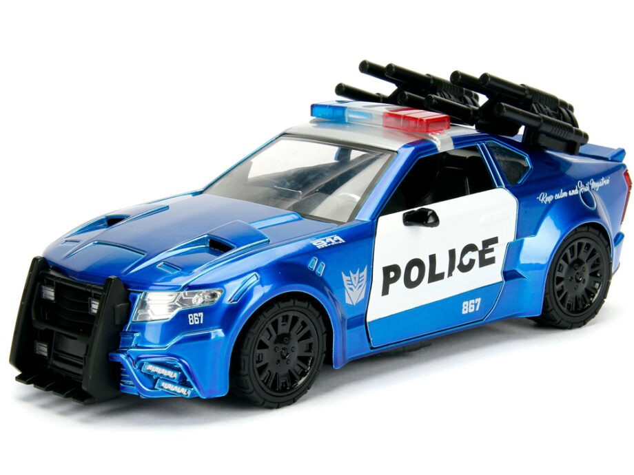 Jada 98400 Hollywood Rides Transformers 1:24 Barricade The Last Knight Custom Ploice Car Blue