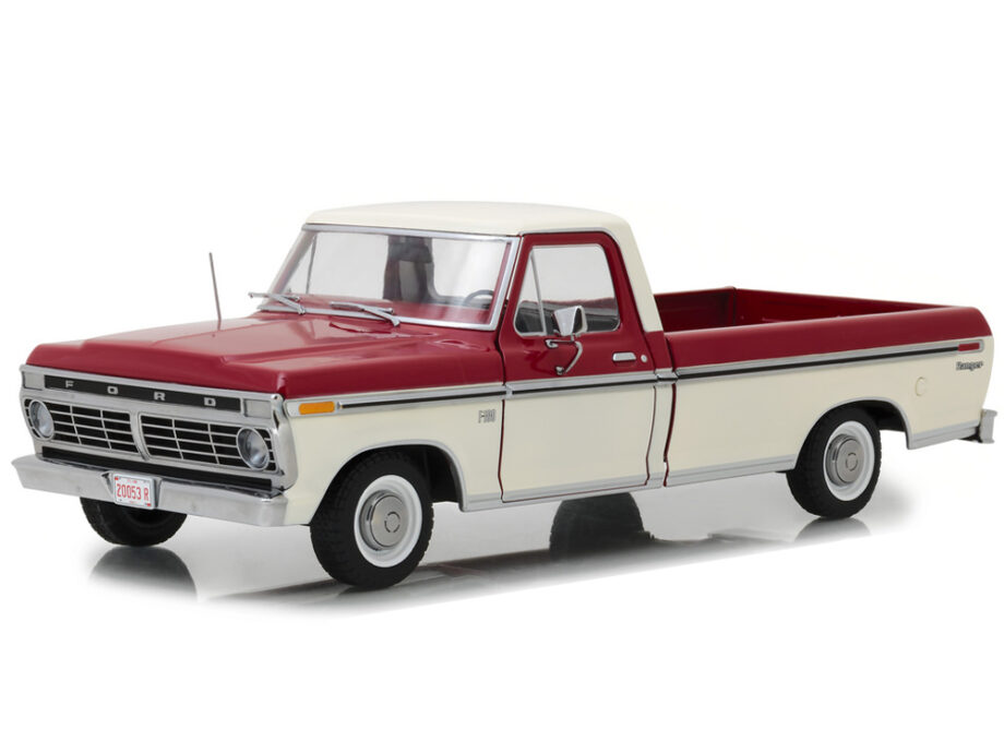 Greenlight 12962 1973 Ford F-100 Pick Up Truck 1:18 Red White