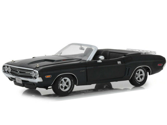 Greenlight 13528 Dodge Challenger R/T Convertible 1:18 with Luggage Rack Grey