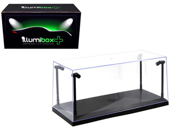 Illumibox 14001 Clear Display Show Case for 1:18 with LED Lights Black Base