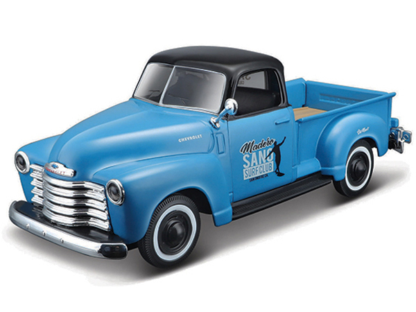 Maisto 32506 Outlaws 1950 Chevrolet 3100 Pick Up Truck 1:25 Blue with Black Top