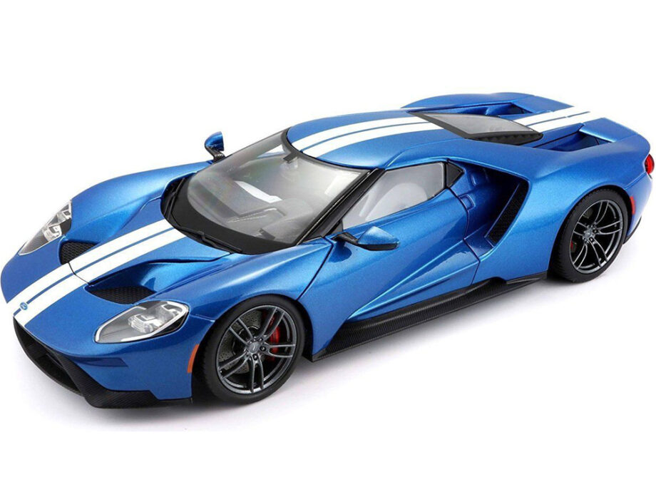 Maisto 38134 Exclusive Edition 2017 Ford GT 1:18 Blue with White Stripes