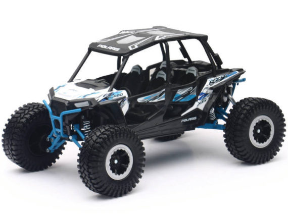 New Ray 57976 A Off Road Polaris RZR XP 4 Turbo EPS 1:18 White with Graphi