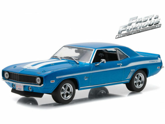 Greenlight 86206 Fast & Furious Brian's 1969 Chevy Yenko Camaro 1:43 Blue