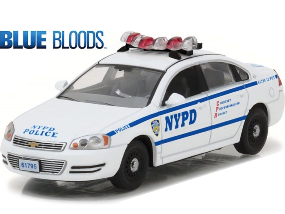 Greenlight 86509 Blue Bloods 2010 Chevrolet Impala NYPD Police Car 1:43 White
