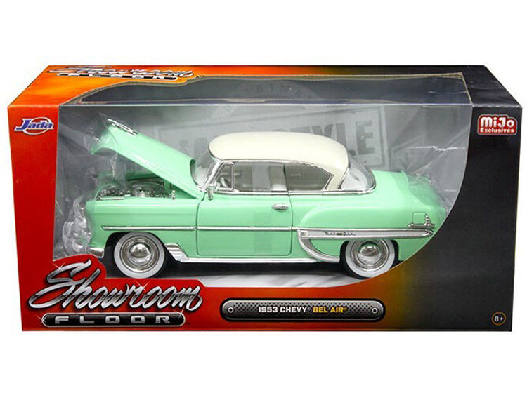 Jada 98884 Showroom Floor 1953 Chevy Bel Air Hard Top 1:24 Light Green