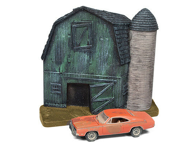 Johnny Lightning JLSP056 Barn Finds Diorama 1969 Dodge Charger 1:64 Orange