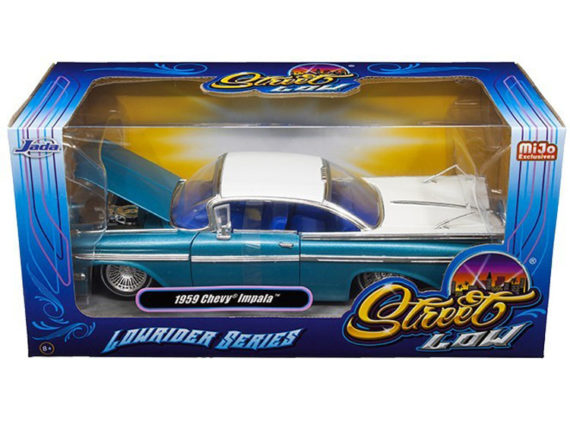Jada 98923 Street Low Lowrider Series 1959 Chevy Impala 1:24 Blue / White