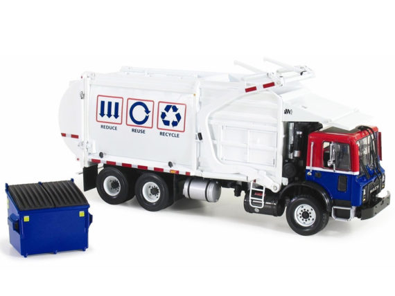 First Gear 10-3993 Mack Terrapro with Wittke Front Load Trash Refuse Truck 1:34