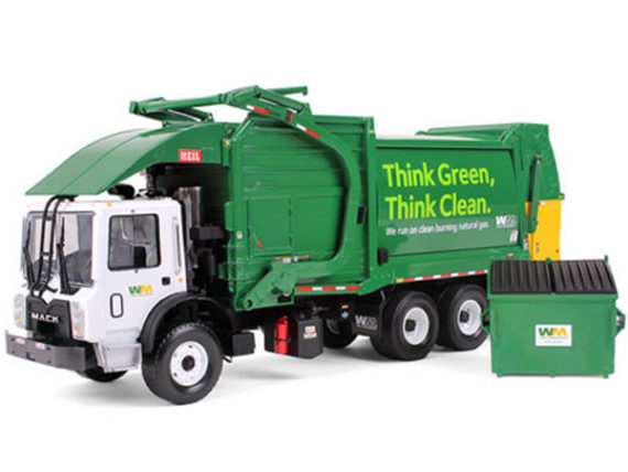 First Gear 10-4006 Mack Terrapro Waste Management Garbage Truck with Bin 1:34
