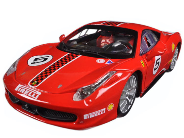 Bburago 18-26302 Ferrari 458 Challenge #5 1:24 Red