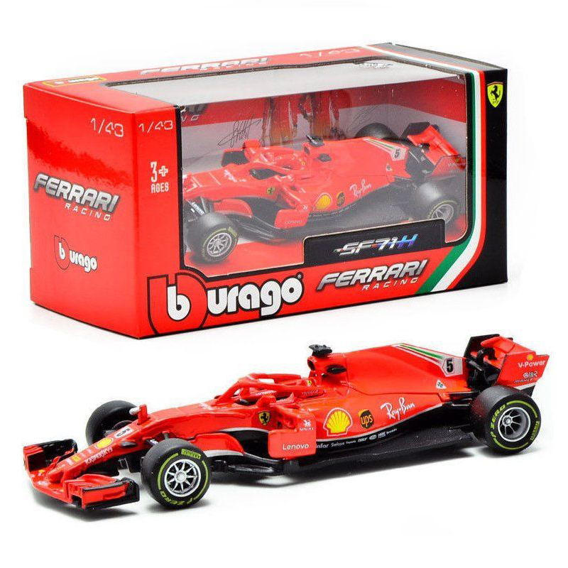 1/43 Bburago Ferrari F1 Racing SF71H Sebastian Vettel #5 Diecast Red 18-36809 SV 