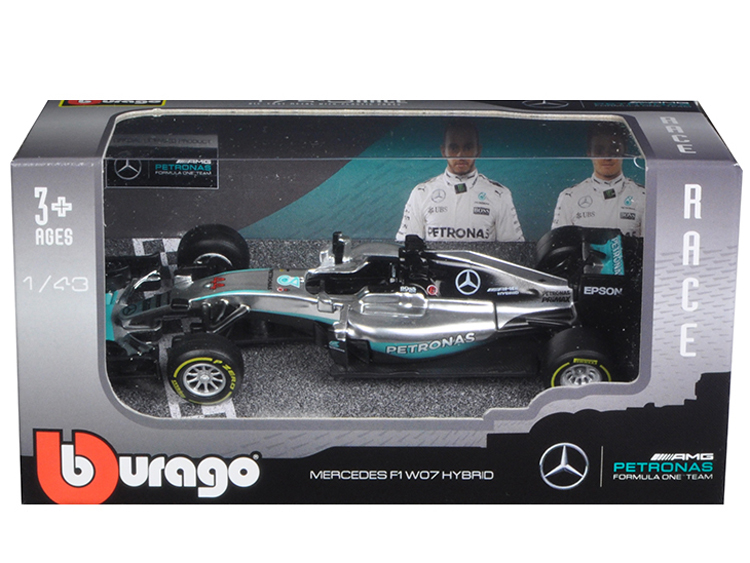 Bburago 18-38026 LH Mercedes Benz AMG Petronas Formula F 1 W07 Hybrid 1:43 #44 Lewis Hamilton