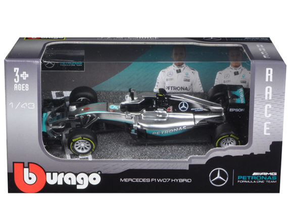 Bburago 18-38026 NR Mercedes Benz AMG Petronas Formula F 1 W07 Hybrid 1:43 #6 Nico Rosberg