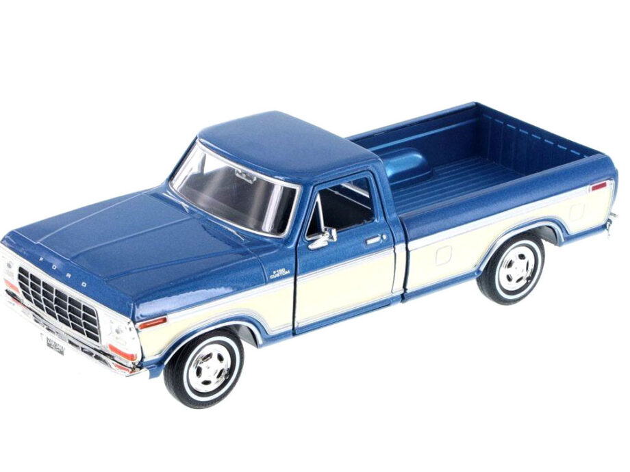 Motormax 79346 1979 Ford F-150 Custom Pick Up Truck 1:24 2-Tone Cream Blue
