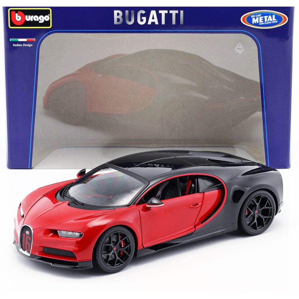 Bugatti Chiron Sport Red Black 1:18 Model 11044R BBURAGO 