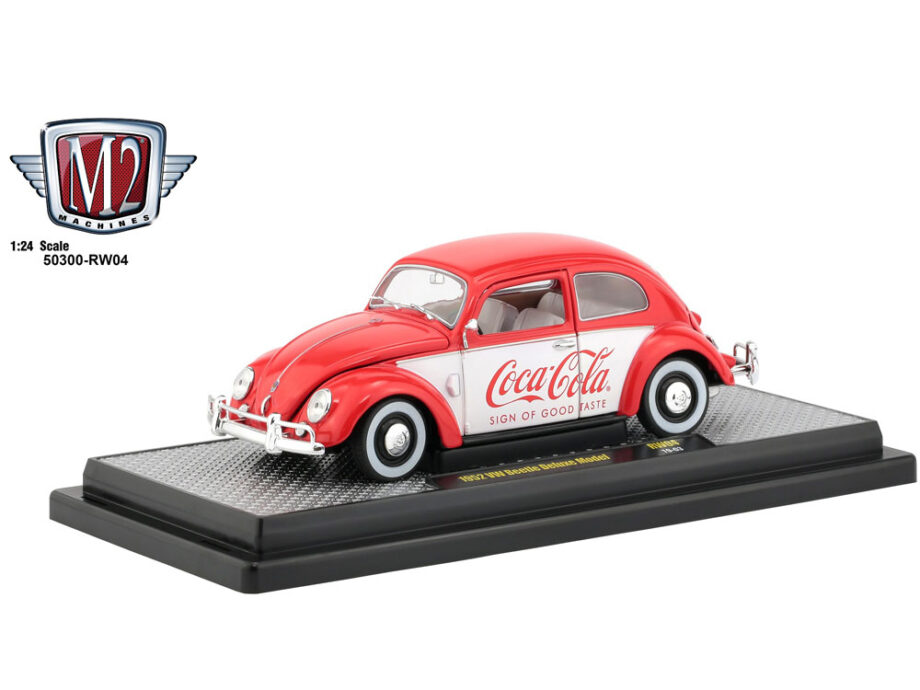 M2 Machines 50300 RW04 Coca Cola Coke 1952 Volkswagen Beetle Deluxe 1:24 Red White