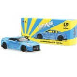 minigt / 1/64 LB★WORKS R35 “Light Blue” MINI GT 4 LB WORKS Nissan GT-R (R35) Light Blue Type 1, Rear Wing