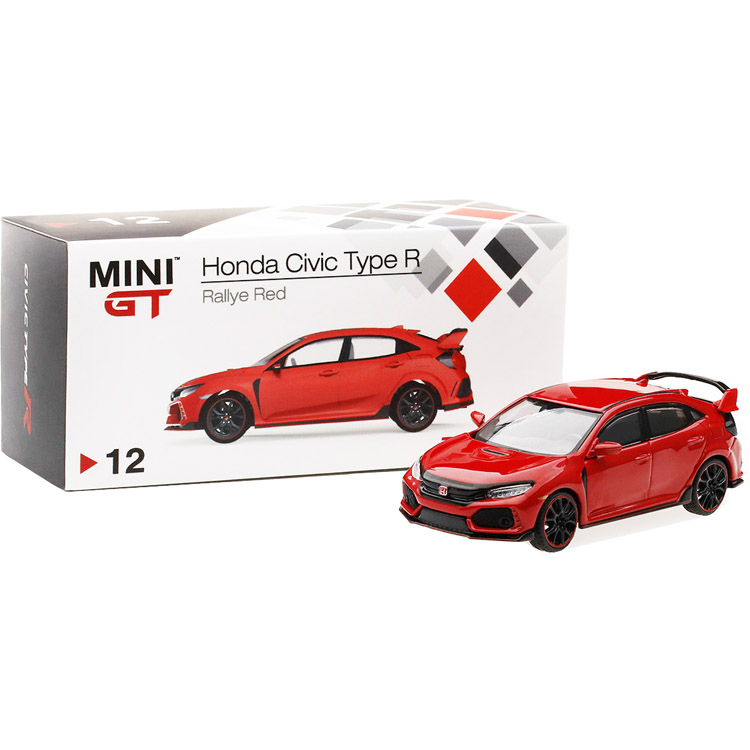 MINI GT 1/64 2017 HONDA CIVIC TYPE R FK8  RALLYE RED LHD 