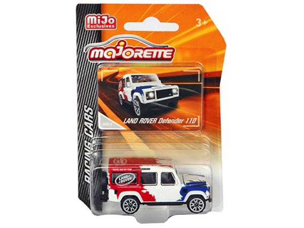 Majorette 4009 MJ1 Racing Cars Land Rover Defender 110 1:64 Red/ White /Blue