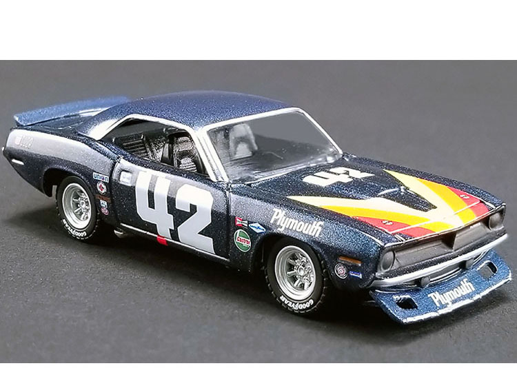 ACME GREENLIGHT 51264 1970 PLYMOUTH BARRACUDA T/A 1/64 DIECAST #42 SWEDE SAVAGE 