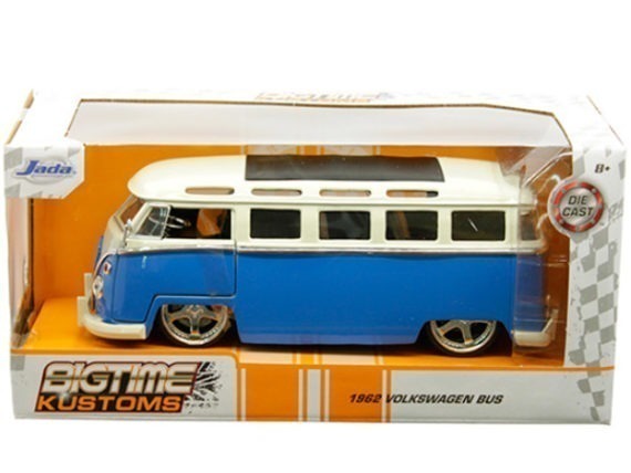 VW BUS T1 MINIBUS CUSTOM 1962 GREEN/WHITE 1:24 Jada Toys Tuning Die