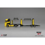 Mini GT MGT00137 Mercedes Benz Actros with Car Carrier 1:64 Yellow