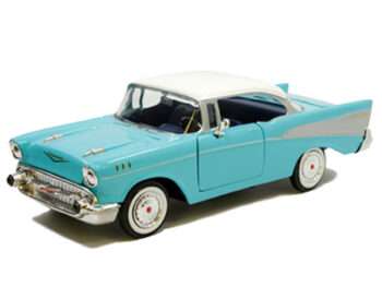 Motormax 73228 1957 Chevy Bel Air Hard Top 1:24 Light Blue