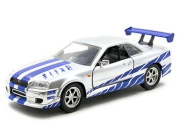Jada 97184 2 Fast 2 Furious Brian's 1999 Nissan Skyline GT-R R34 1:32 Silver