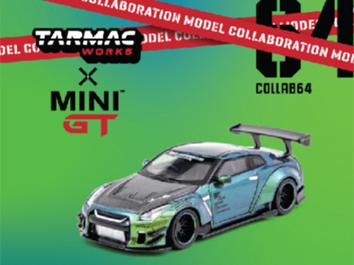 Mini GT MGT00145 Tarmac Works Liberty Walk LB Works Nissan Skyline GT-R  Type 2 Rear Wing Version 3 1:64 Magic Green