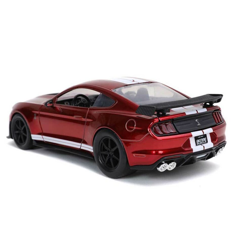 Jada 32662 Bigtime Muscle 2020 Ford Shelby GT 500 Mustang 1:24 with White Stripes Red